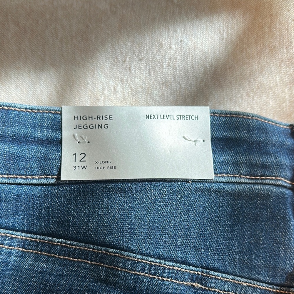 NWT American Eagle Outfitters Blue Skinny Jeans Classic Fit - 12/31W X-Long - Picture 6 of 6